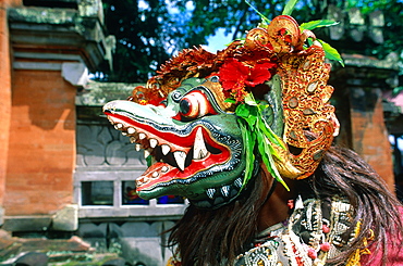 Indonesia, Bali, Batubulan, Barong Performance, Character Of Garuda The God Bird