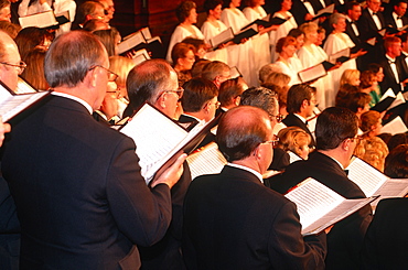 Usa, Utah, Salt Lake City, The Mormon Tabernacle Choir And Temple