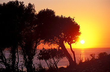 Cyprus, Kourion Archeological Site At Sunset