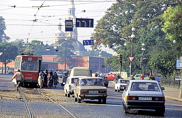 Russia, St-Petersburg, Traffic 