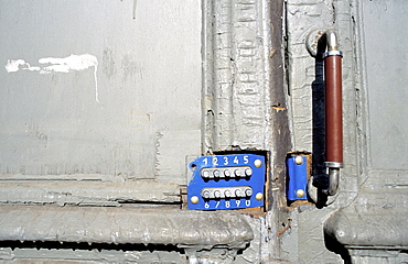 Russia, Saint-Petersburg, Close-Up Of A Door Lock