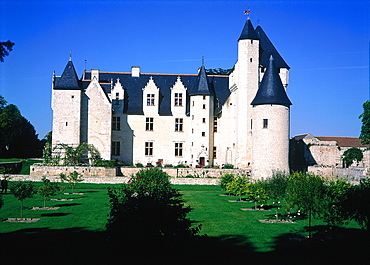 France, To Uraine Val-De-Loire, In Dre-Et-Loire, Le Riveau Castle, Facade On Park, Open To The Public