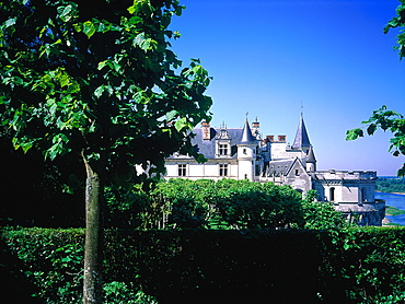 France, To Uraine Val-De-Loire, In Dre-Et-Loire, Amboise Castle Above The River Loire From The Park