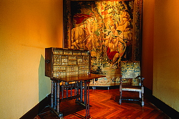 France, To Uraine Val-De-Loire, In Dre-Et-Loire, Azay-Le-Rideau, The Castle, A Room With Medieval Furniture