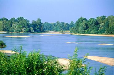 France, To Uraine Val-De-Loire, In Dre-Et-Loire, The River Loire Near Brehemont, View From The North Bank