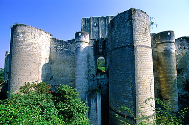 France, To Uraine Val-De-Loire, In Dre-Et-Loire, Loches, The Medieval Castle Ruins, View On The Ramparts And Donjon