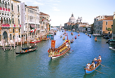 Regata Storica (historical Regatta), Venice, UNESCO World Heritage Site, Veneto, Italy, Europe