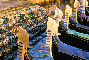 Gondolas, Venice, Veneto, Italy, Europe