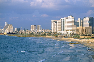 View from Jaffa of Tel Aviv, Israel, Middle East