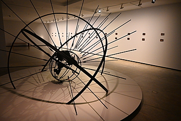 Modern metal sculpture in The Museum of Contemporary Art