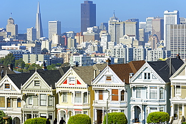 The Painted Ladies, Alamo Square, San Francisco, California, United States of America, North America