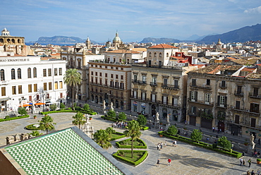 Palermo Cathedral square, Palermo, Sicily, Italy, Europe