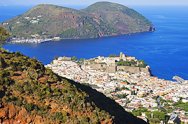 Lipari Town, Lipari Island, Aeolian Islands, UNESCO World Heritage Site, Sicily, Italy, Mediterranean, Europe