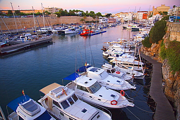 Historic old harbor, Ciutadella, Menorca, Balearic Islands, Spain, Mediterranean, Europe