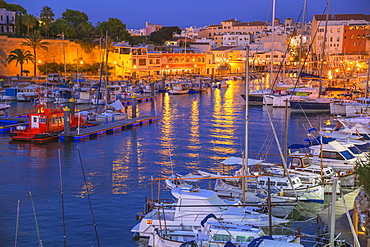 Historic old harbor, Ciutadella, Menorca, Balearic Islands, Spain, Mediterranean, Europe