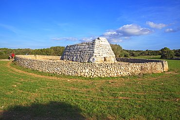 Naveta or megalithic tomb at the site of Es Tudons, Menorca, Balearic Islands, Spain, Mediterranean, Europe