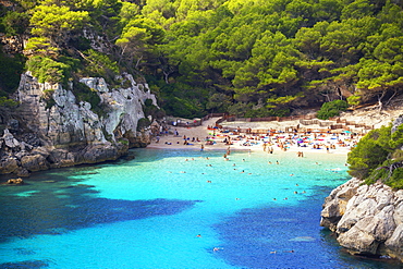 Vew of Cala Macarelleta, Menorca, Balearic Islands, Spain, Mediterranean, Europe