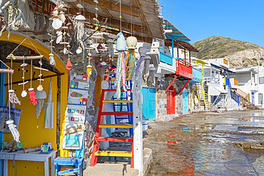 The small fishing village of Klima, Klima, Milos Island, Cyclades Islands, Greek Islands, Greece, Europe