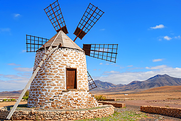 Traditional windmill, Fuerteventura, Canary Islands, Spain