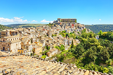Elevated view of Ragusa Ibla, Ragusa Ibla, Ragusa province, Sicily, Italy