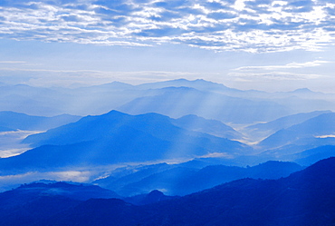 View of the Himalayan mountains from Nagarkot village, Nepal