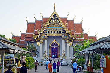 The main entrance to the Thai Buddhist Watthai Temple, Bodh Gaya, Bihar, India, Asia