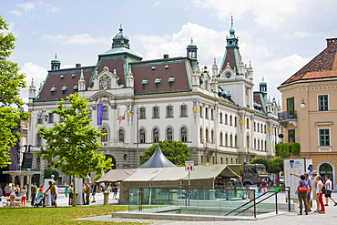 The University of Ljubljana Palace, seat of the Rectorate, Ljubljana, Slovenia, Europe