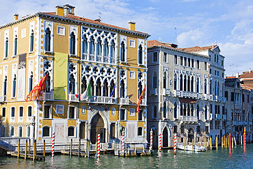 Palazzo Franchetti (Palazzo Cavalli-Franchetti), home to the Venetian Institute of Sciences Letters and Arts situated along the Grand Canal, Venice, UNESCO World Heritage Site, Veneto, Italy, Europe