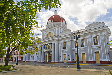 Government House built 1819 flanking the Parque Jose Marti in city centre, Cienfuegos City, UNESCO World Heritage Site, Cuba, West Indies, Caribbean, Central America