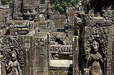 Ta Prohm temple dating from the mid 12th to early 13th centuries, Angkor, UNESCO World Heritage Site, Siem Reap, Cambodia, Indochina, Southeast Asia, Asia