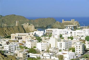 The old quarter and Fort Jalali, Muscat, Oman, Middle East