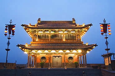 Gate Tower on the last remaining intact Ming Dynasty City wall in China, Pingyao City, UNESCO World Heritage Site, Shanxi Province, China, Asia