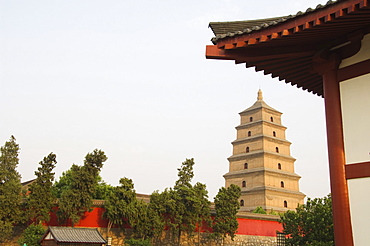 Big Goose Pagoda, Tang Dynasty, built in 652 by Emperor Gaozong, Xian City, Shaanxi Province, China, Asia