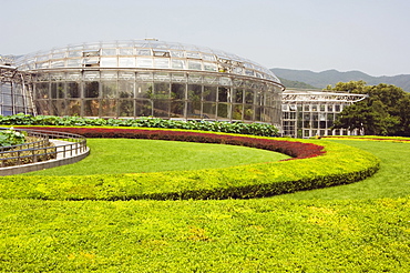 Botanical Conservatory built in 1999 inside Beijing Botanical Gardens, Beijing, China, Asia