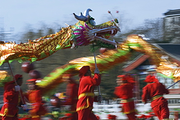 Dragon Dance, Chinese New Year, Spring Festival, Beijing, China, Asia