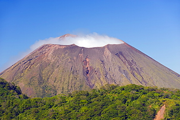 Steaming crater of Volcan de San Cristobal, 1745m, Nicaragua, Central America