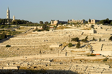 Jewish Cemetery, Mount of Olives, Jerusalem, Israel, Middle East