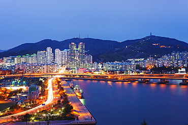 City skyline, Busan, South Korea, Asia