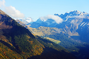 Mountains above Morzine, Rhone Alps, Haute Savoie, France, Europe