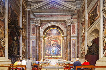 Inside St. Peter's Basilica, Vatican City, UNESCO World Heritage Site, Rome, Lazio, Italy, Europe