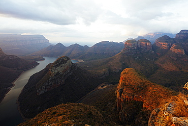 The Three Rondavels Lookout, Blyde River Canyon Nature Reserve, Mpumalanga, South Africa, Africa