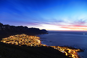 Camps Bay and Twelve Apostles, Table Mountain National Park, Cape Town, Western Cape, South Africa, Africa