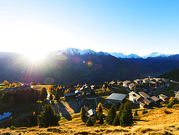 Village of Riederalp, Jungfrau-Aletsch, UNESCO World Heritage Site, Valais, Swiss Alps, Switzerland, Europe