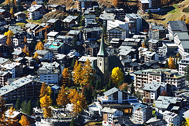 Zermatt in autumn, Valais, Swiss Alps, Switzerland, Europe