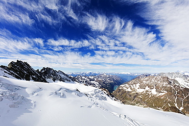 View from Dent d'Herens, Aosta Valley, Italian Alps, Italy, Europe