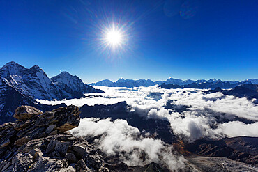 View from Ama Dablam, Sagarmatha National Park, UNESCO World Heritage Site, Khumbu Valley, Nepal, Himalayas, Asia