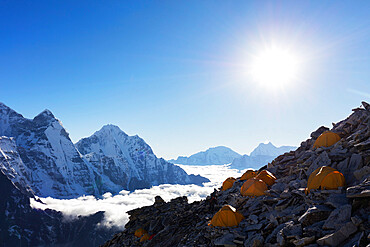 Camp 1 on Ama Dablam, Sagarmatha National Park, UNESCO World Heritage Site, Khumbu Valley, Nepal, Himalayas, Asia