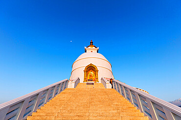 World Peace Pagoda, Pokhara, Pokhara Valley, Nepal, Asia