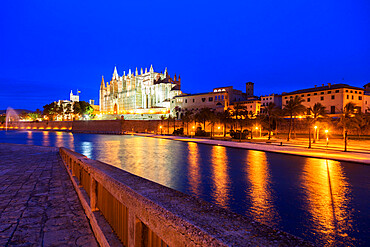 La Seu Cathedral, Palma de Mallorca, Majorca, Balearic Islands, Spain, Mediterranean, Europe