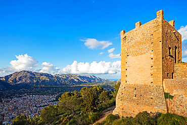 Fortification on top of Puig de St. Maria, Pollenca, Majorca, Balearic Islands, Spain, Mediterranean, Europe